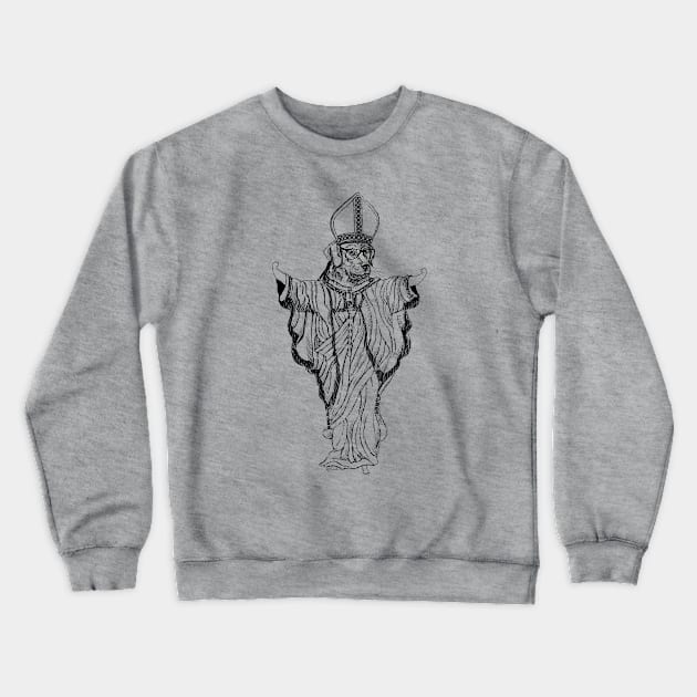 Dog Pope Crewneck Sweatshirt by BullShirtCo